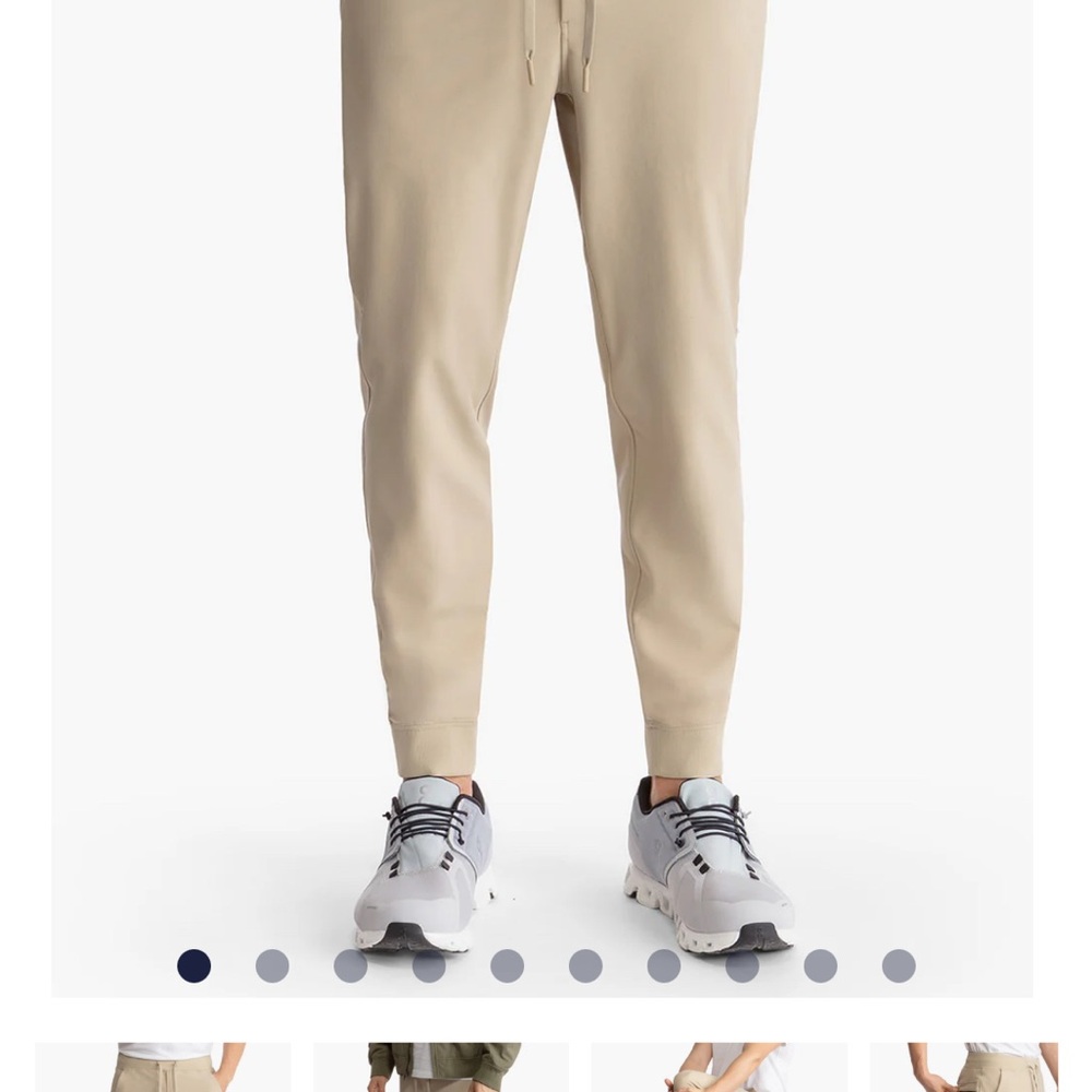 Birddogs Tan Sweatpants Tapered Elastic Cuffs